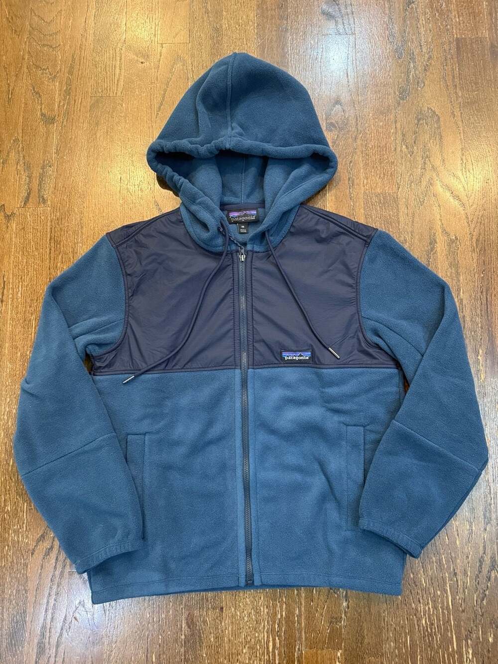 Patagonia Microdini Hoody Women's XS Blue Fleece Full Zip Hoodie with Pockets